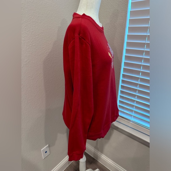 Vintage 90’s Adrian Delafield Fall Leaves Sweater Granny Autumn Cottagecore Sz L - Picture 2 of 9